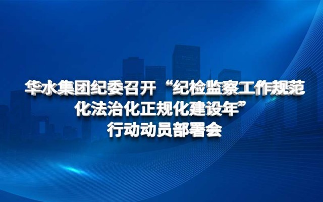 华水集团纪委召开 “纪检监察工作规范化法治化正规化建设年” 行动动员部署会